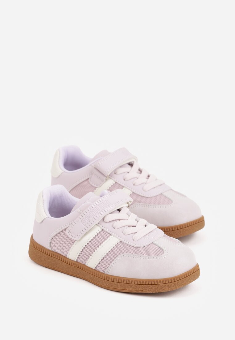 apawwa Pantofi Sport Mov Sneakers cu Branț din Piele și Barete Fyrora