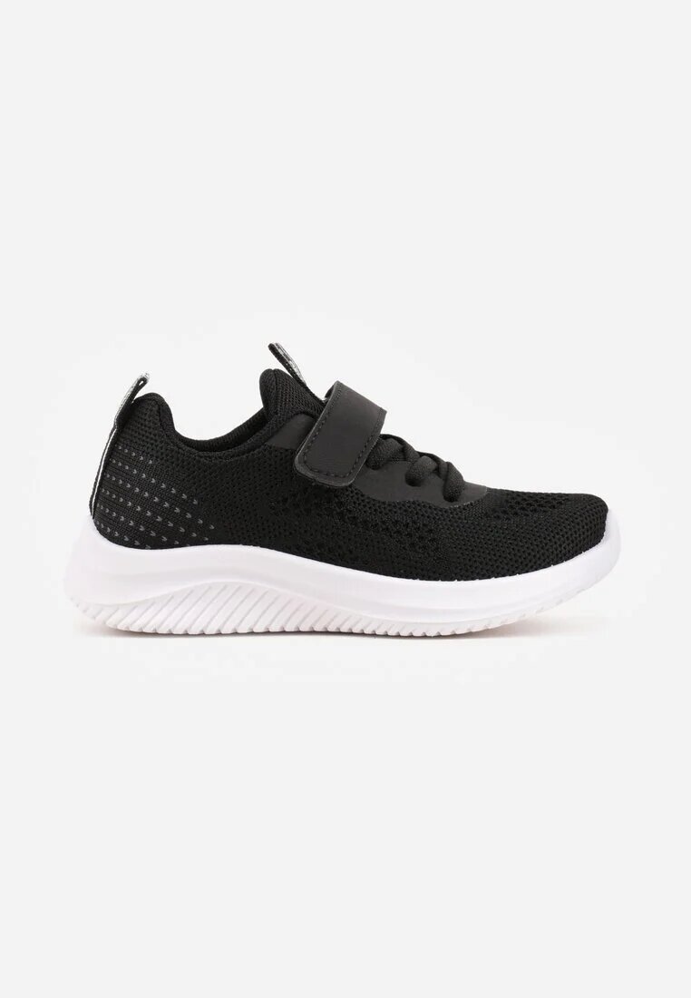 apawwa Pantofi Sport Negru-Alb Sneakers cu Perforații și Talpă în Relief Uriltora