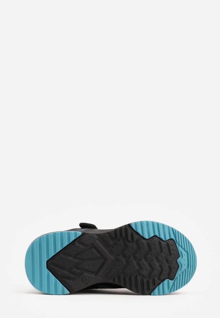 apawwa Pantofi Sport Negru-Bleumarin Sneakers cu Model Geométric Phalilopei