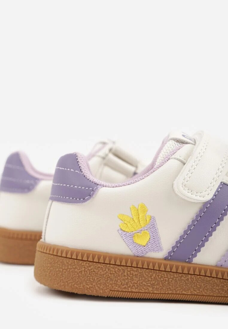 apawwa Pantofi Sport Sneakers Bej cu Branț din Piele și Curele și Cartofi Prăjiți Petheleia