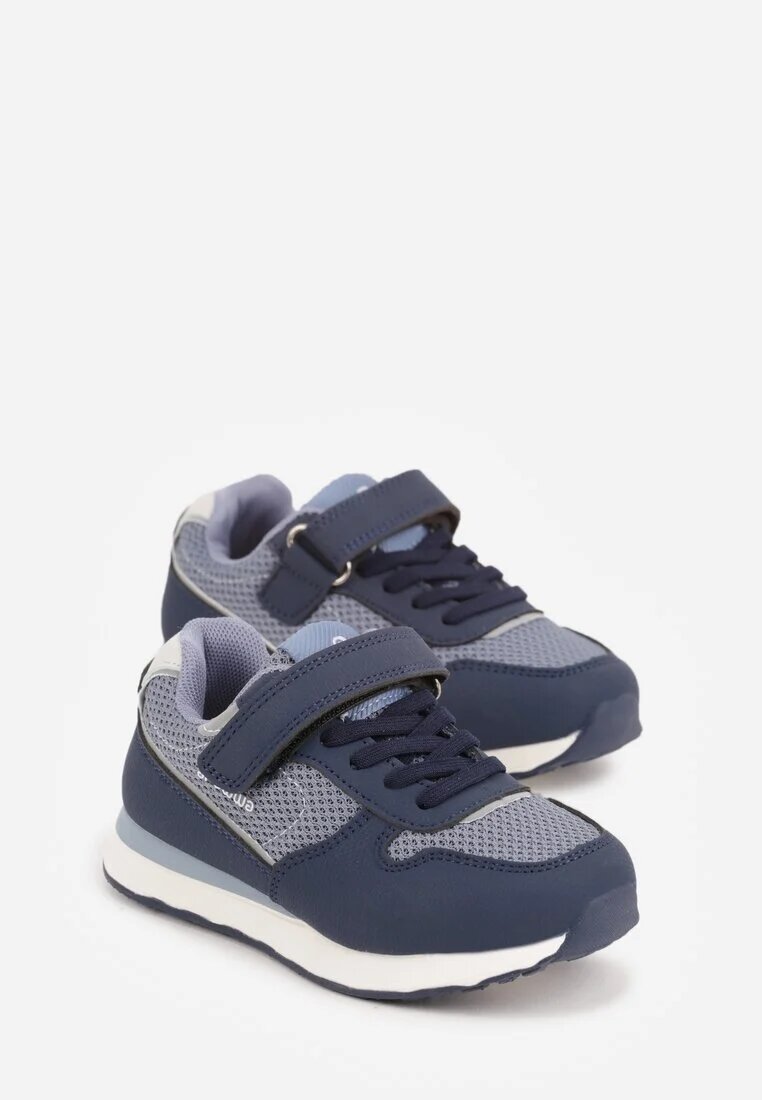 apawwa Pantofi Sport Sneakers Bleumarin cu Branț din Piele și Inserții din Plasă Phaethiax