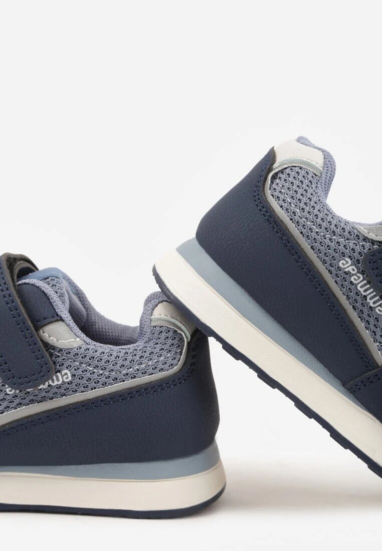 apawwa Pantofi Sport Sneakers Bleumarin cu Branț din Piele și Inserții din Plasă Phaethiax