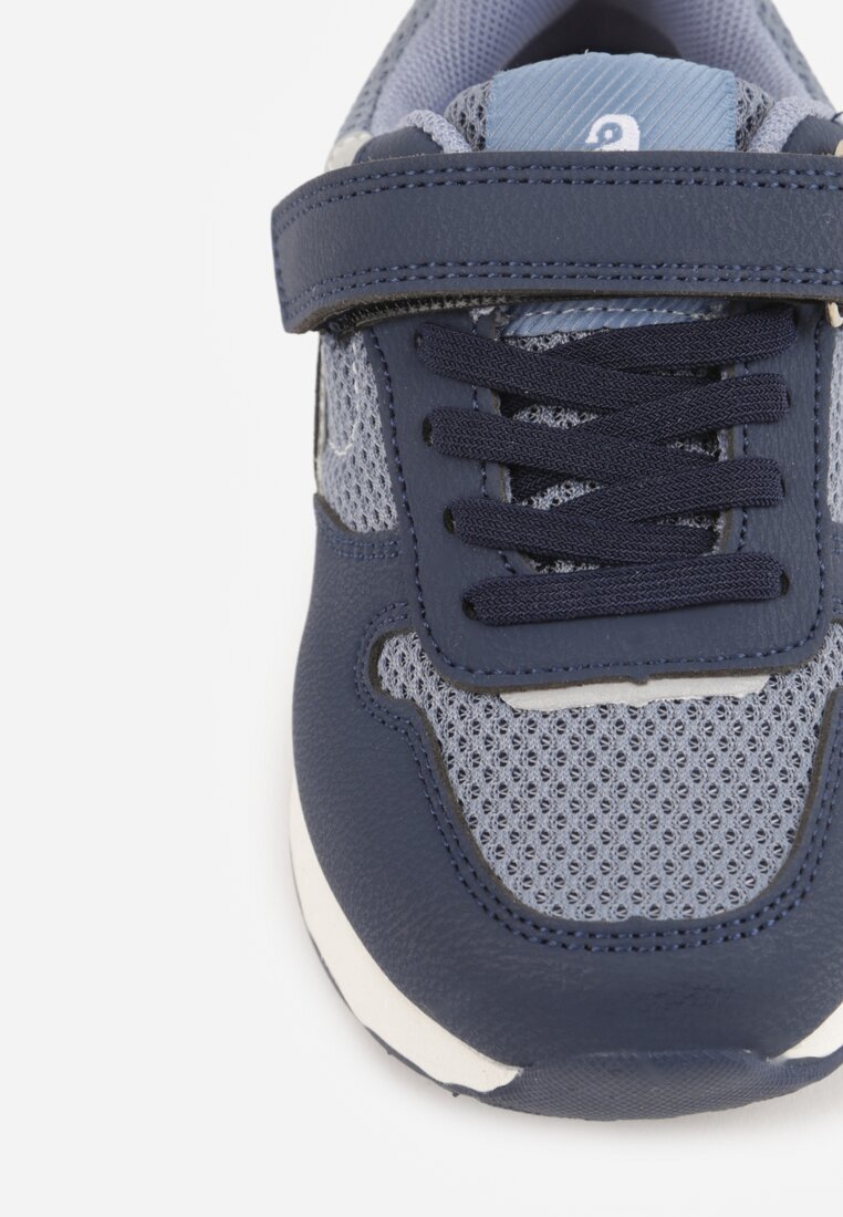 apawwa Pantofi Sport Sneakers Bleumarin cu Branț din Piele și Inserții din Plasă Phaethiax