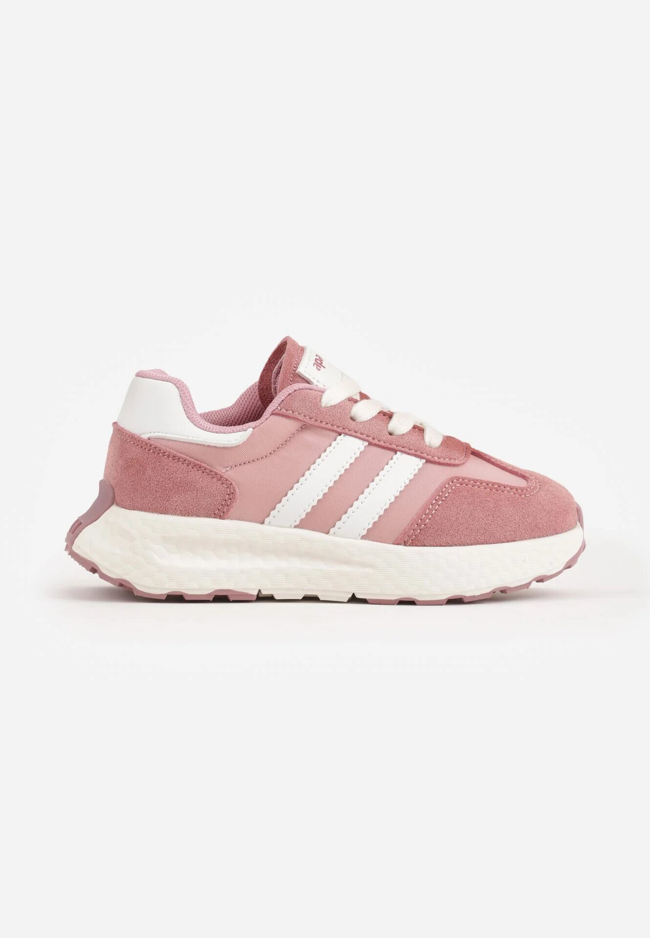 apawwa Pantofi sport sneakers cu scai și branț din piele Myrietara Roz