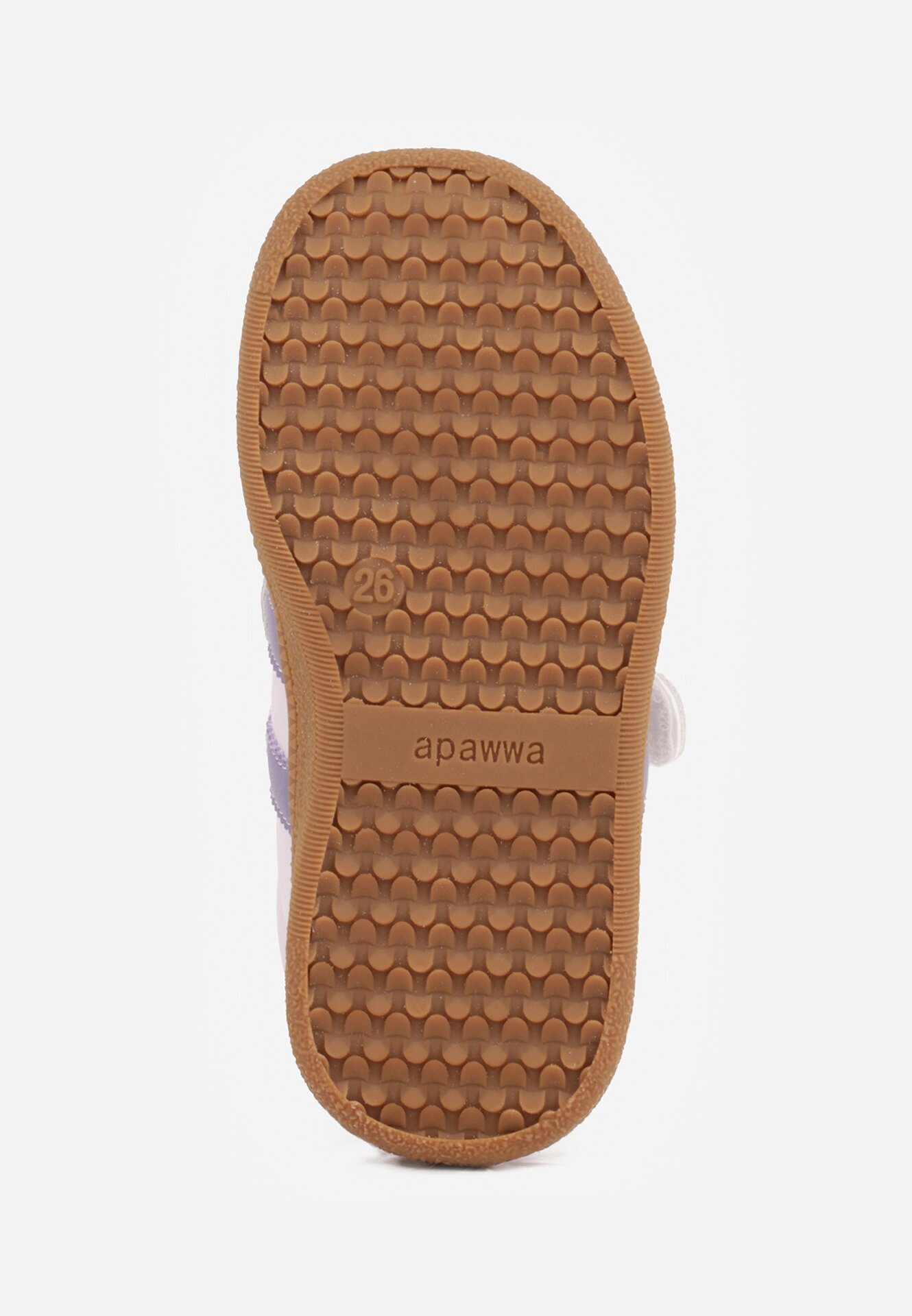 apawwa Pantofi Sport Sneakers Mov cu Talpă din Piele Inscripții și Curele Nemoreli