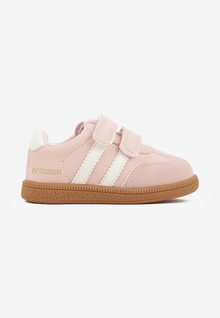apawwa Pantofi Sport Sneakers Roz cu Branț din Piele Naturală și Curele Petogenia