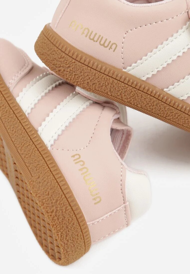 apawwa Pantofi Sport Sneakers Roz cu Branț din Piele Naturală și Curele Petogenia
