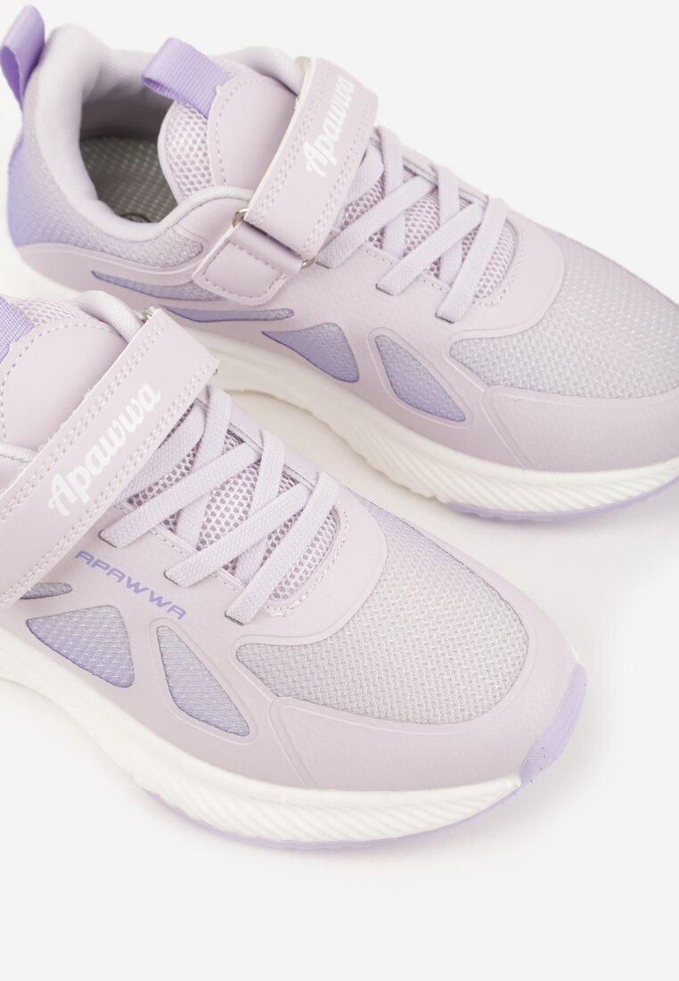 apawwa Pantofi Sport Violet Sneakers cu Model Geometric Phalilopei