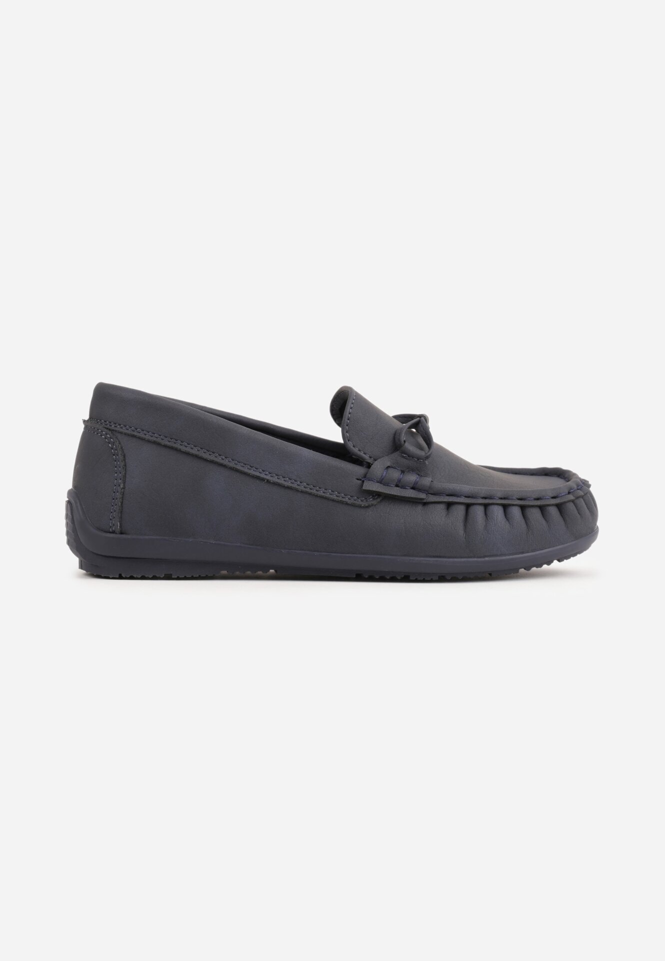 apawwa Pantofi tip mocasin cu branț din piele și șnur decorativ Osoen Bleumarin
