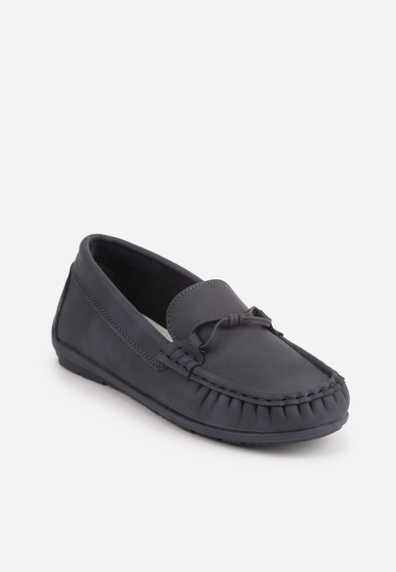 apawwa Pantofi tip mocasin cu branț din piele și șnur decorativ Osoen Bleumarin