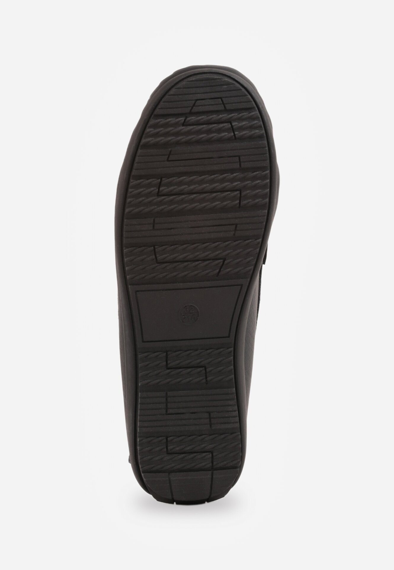 apawwa Pantofi tip mocasin cu branț din piele și șnur decorativ Osoen Negri
