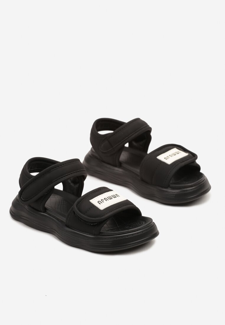 apawwa Sandale Negre Cu scai Geldisa