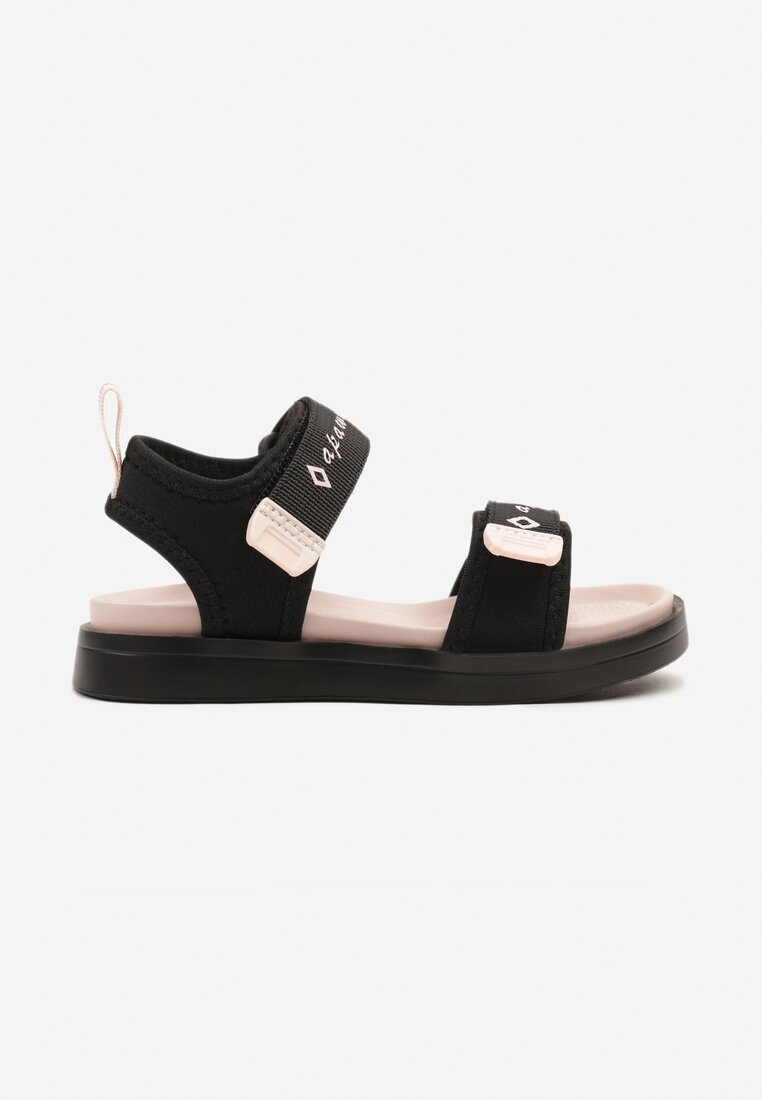 apawwa Sandale Negru-Roz Cu închidere Velcro Lialurea