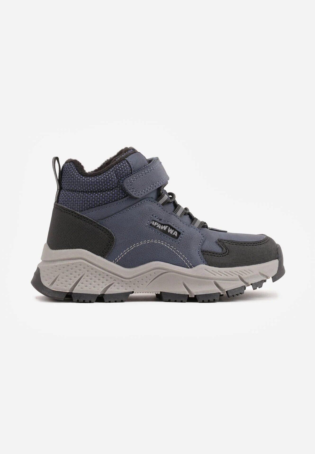 apawwa Sneakers din denim cu scai cu talpă groasă și profilată Highian Bleumarin