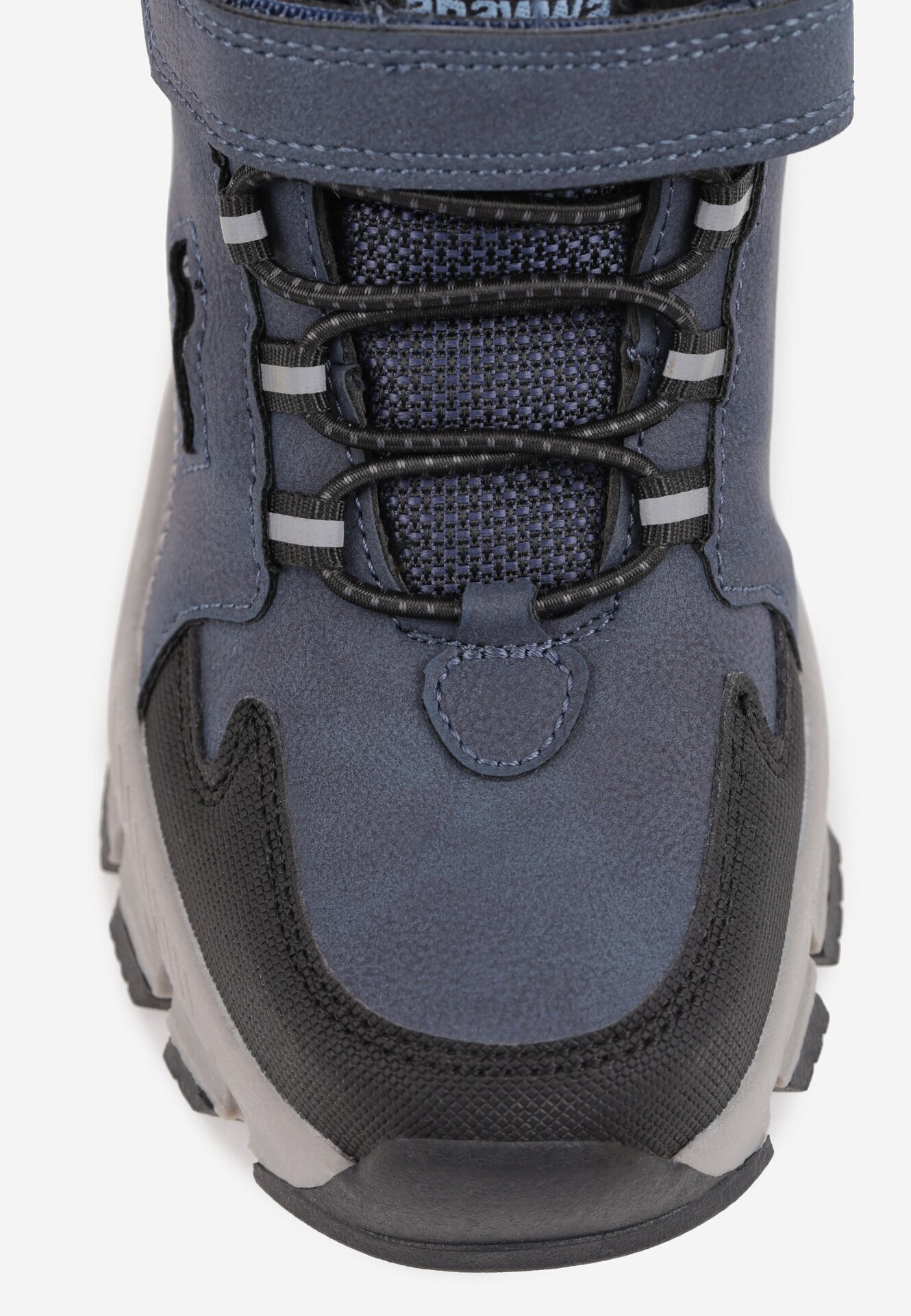apawwa Sneakers din denim cu scai cu talpă groasă și profilată Highian Bleumarin