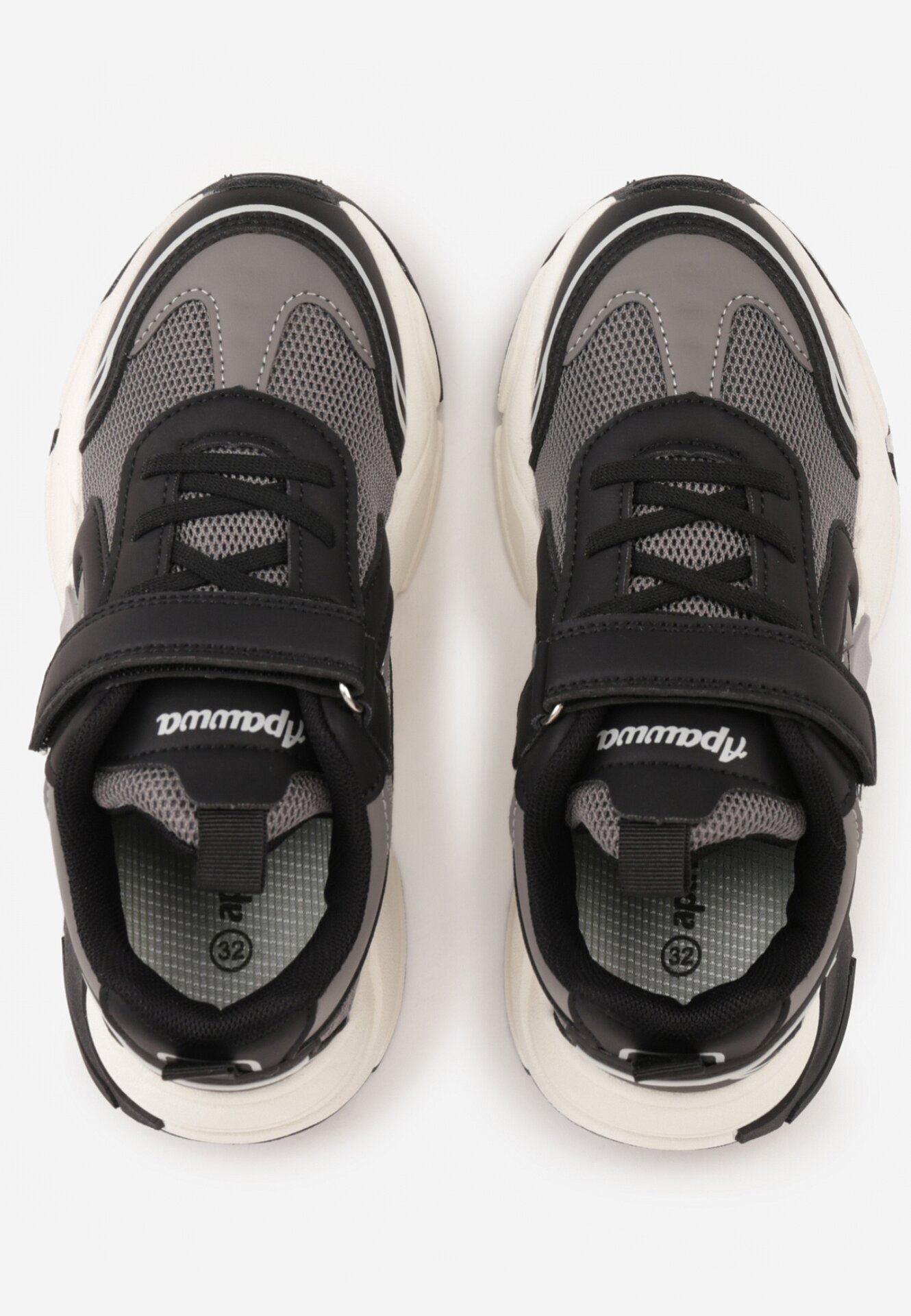 apawwa Sneakers Gri cu Motiv Geometrict Hythia
