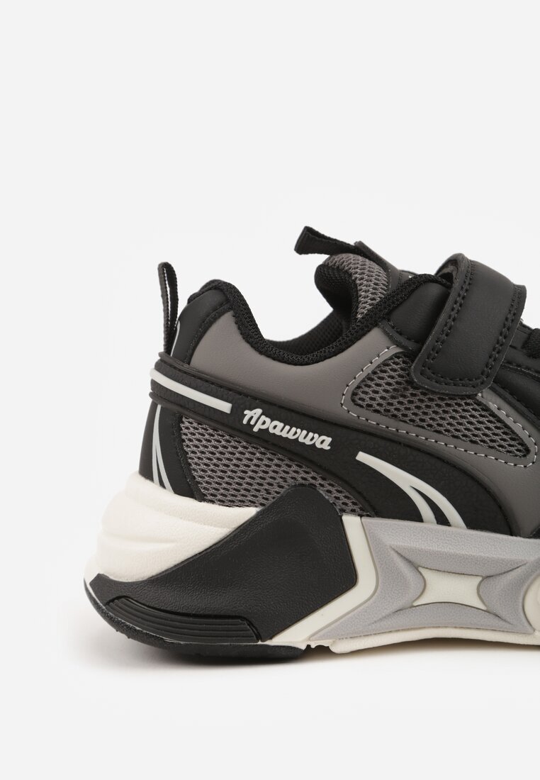 apawwa Sneakers Gri cu Motiv Geometrict Hythia
