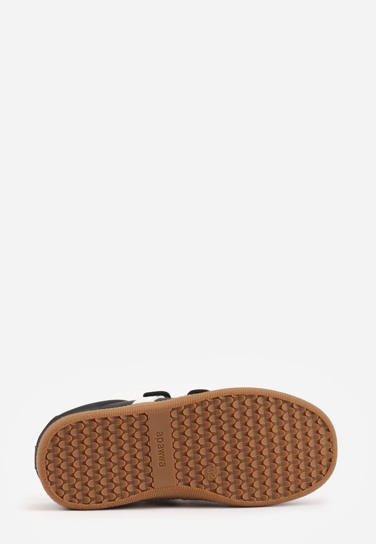 apawwa Sneakers Negri cu branț din piele și curele decorative Menilane
