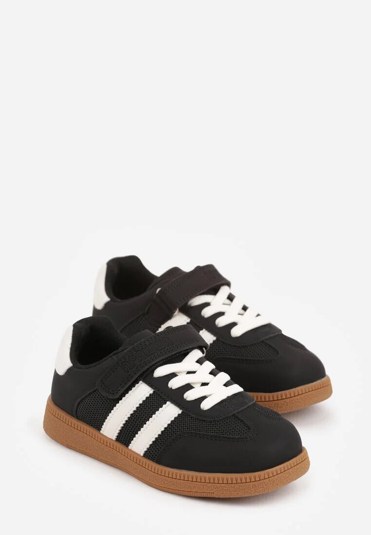 apawwa Sneakers Negri cu Branț din Piele și Curele Fyrora
