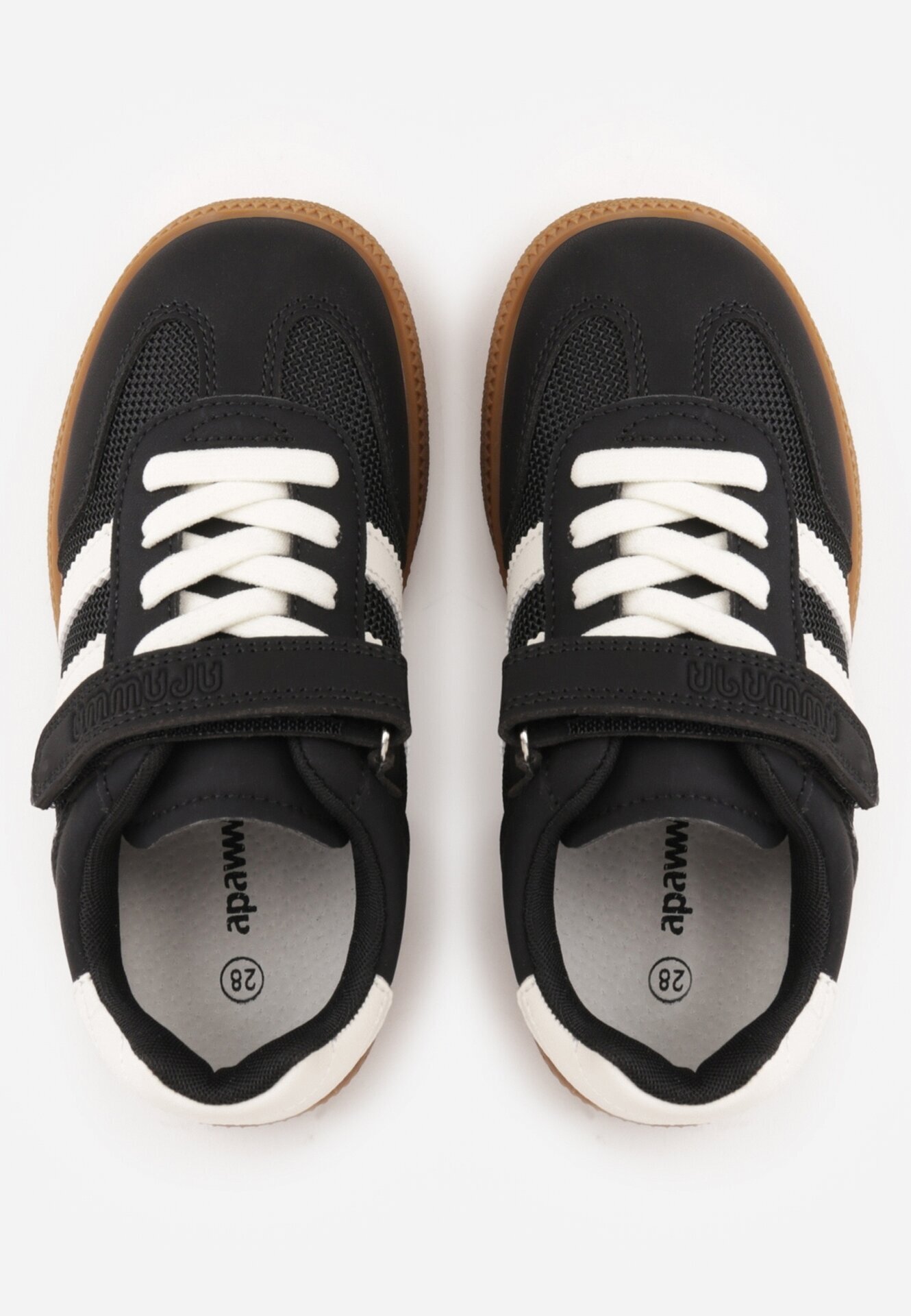 apawwa Sneakers Negri cu Branț din Piele și Curele Fyrora
