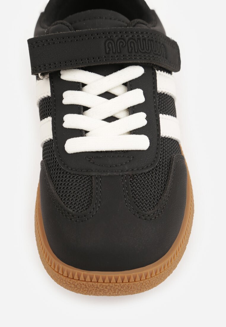 apawwa Sneakers Negri cu Branț din Piele și Curele Fyrora