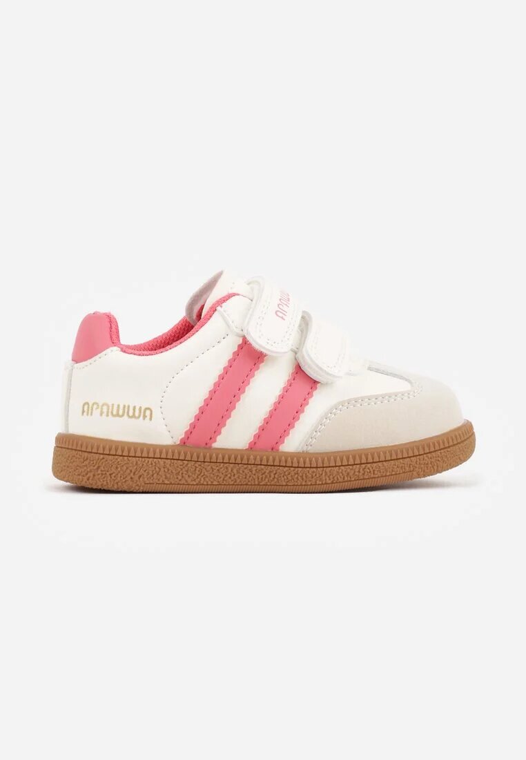 apawwa Sneakers portocalii cu branț din piele naturală și curele Petogenia