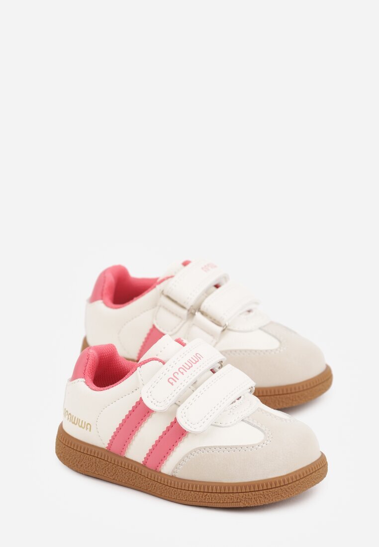 apawwa Sneakers portocalii cu branț din piele naturală și curele Petogenia