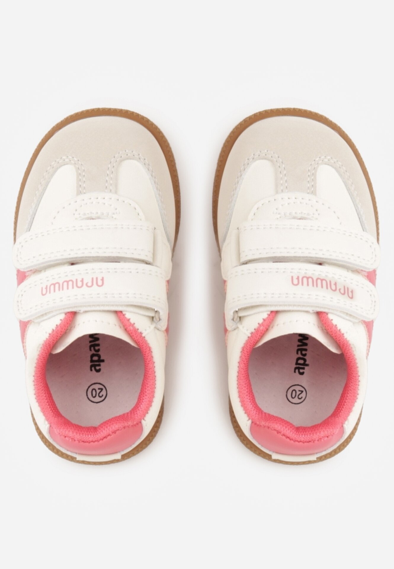 apawwa Sneakers portocalii cu branț din piele naturală și curele Petogenia