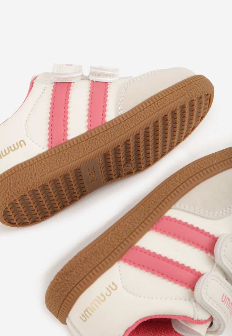 apawwa Sneakers portocalii cu branț din piele naturală și curele Petogenia