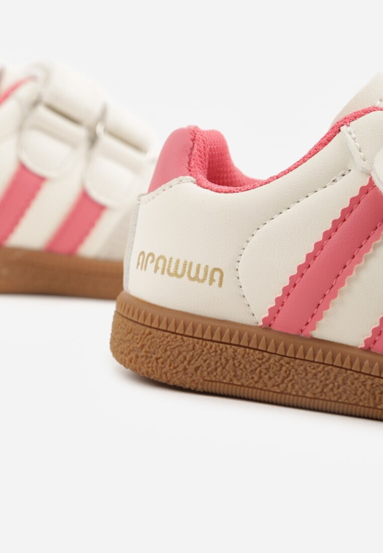 apawwa Sneakers portocalii cu branț din piele naturală și curele Petogenia
