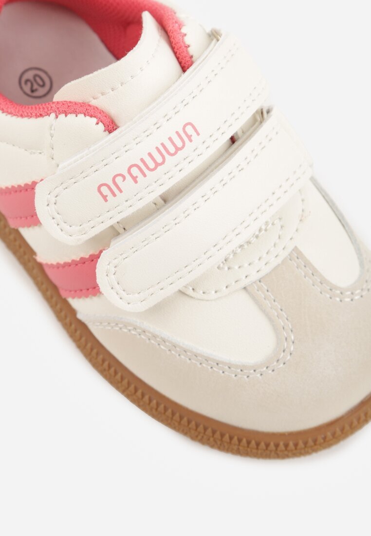 apawwa Sneakers portocalii cu branț din piele naturală și curele Petogenia