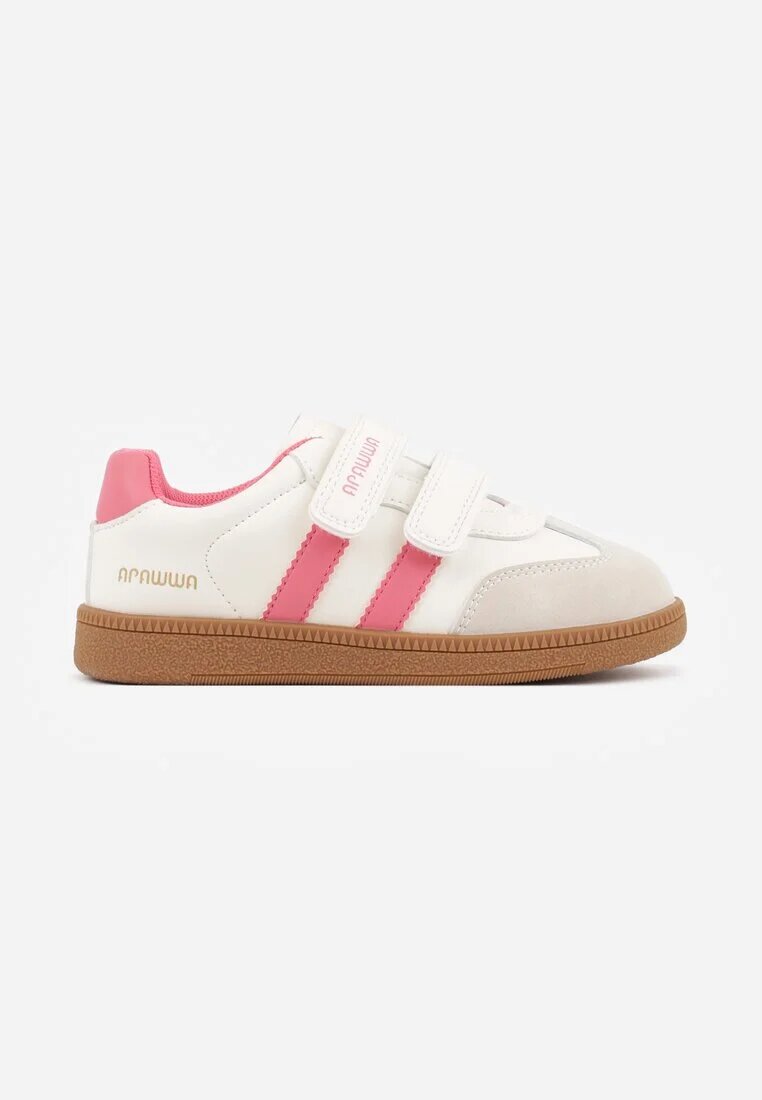 apawwa Sneakers Sport Portocalii cu Branț din Piele cu Inscripții și Benzi Nemoreli