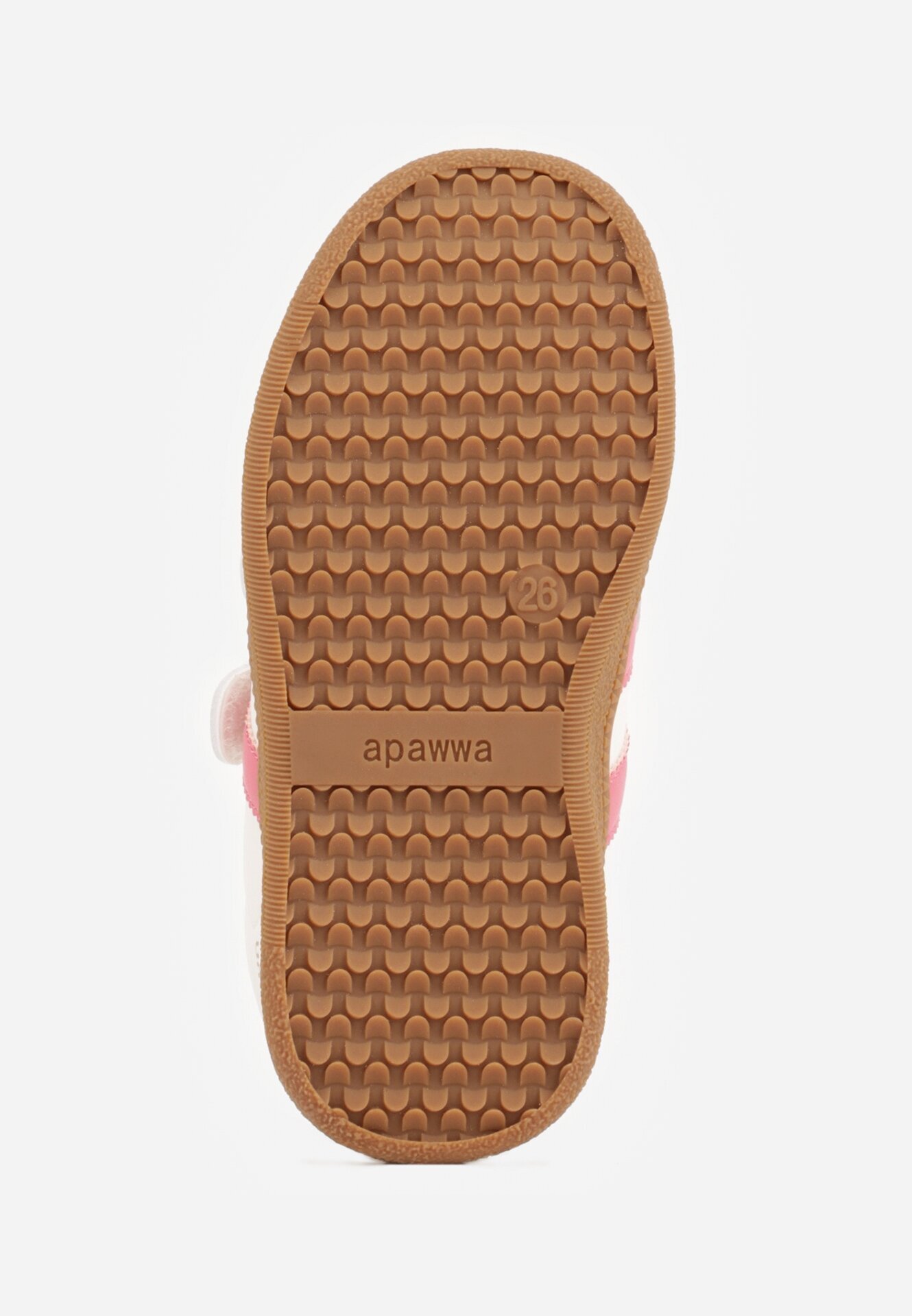 apawwa Sneakers Sport Portocalii cu Branț din Piele cu Inscripții și Benzi Nemoreli