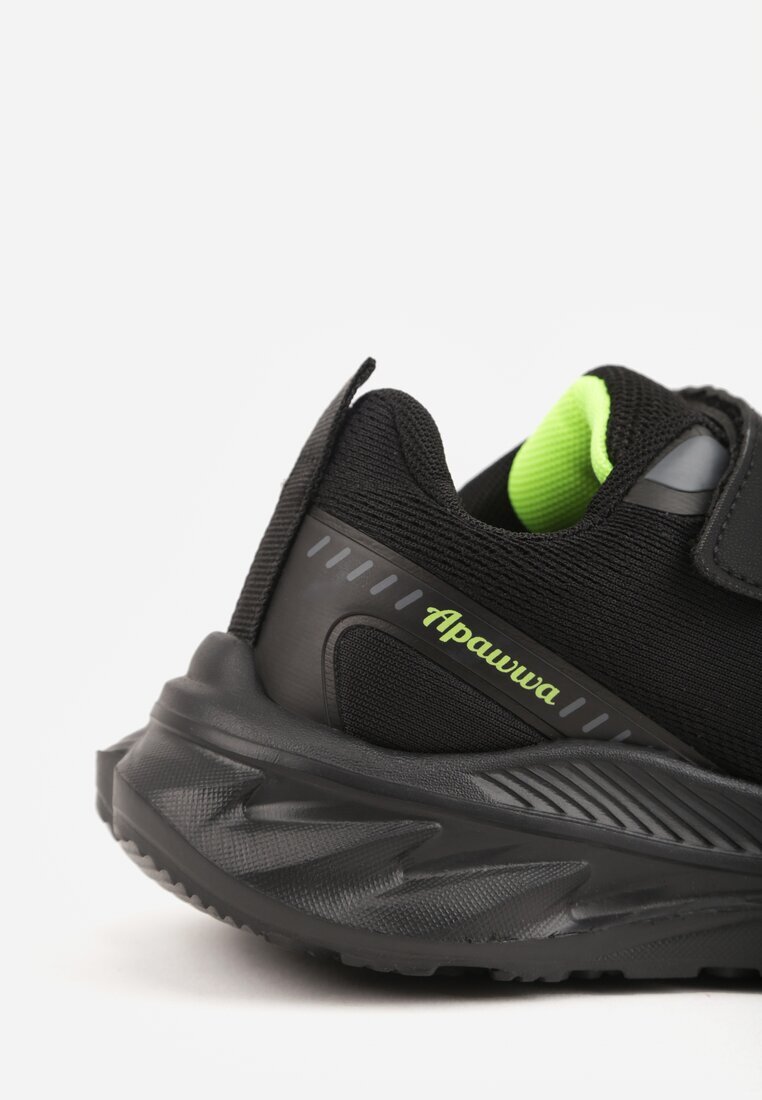 apawwa Sneakerși Negri cu talpă groasă cu relief Hyrene