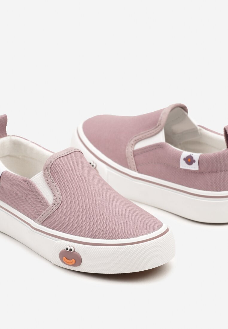 apawwa Tenisi Violet slip-on cu aplicație decorativă pe talpă Setarosa