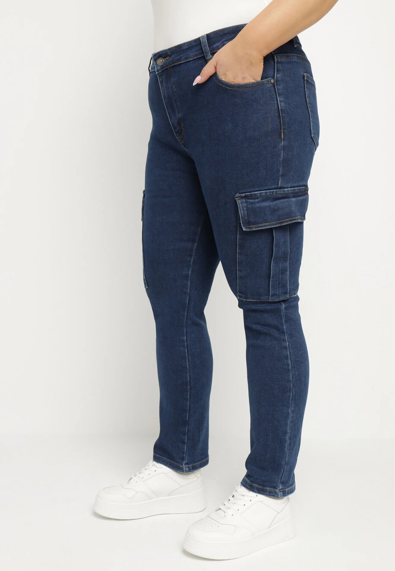 b.s.jeans Blugi Bleumarin Cargo Talie normală Croială dreaptă Belvila