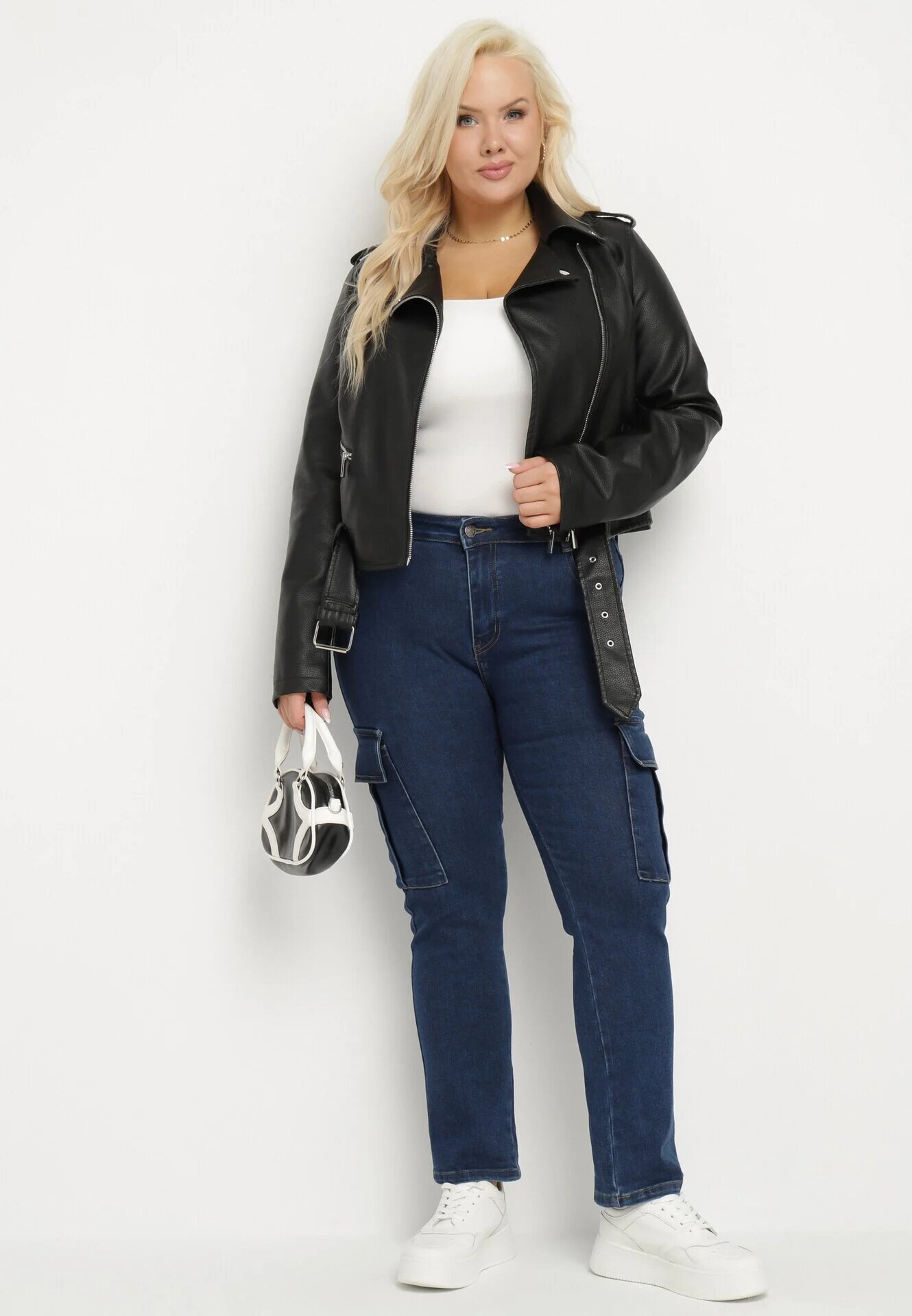 b.s.jeans Blugi Bleumarin Cargo Talie normală Croială dreaptă Belvila