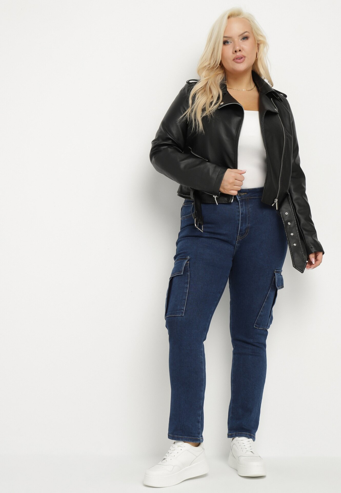 b.s.jeans Blugi Bleumarin Cargo Talie normală Croială dreaptă Belvila