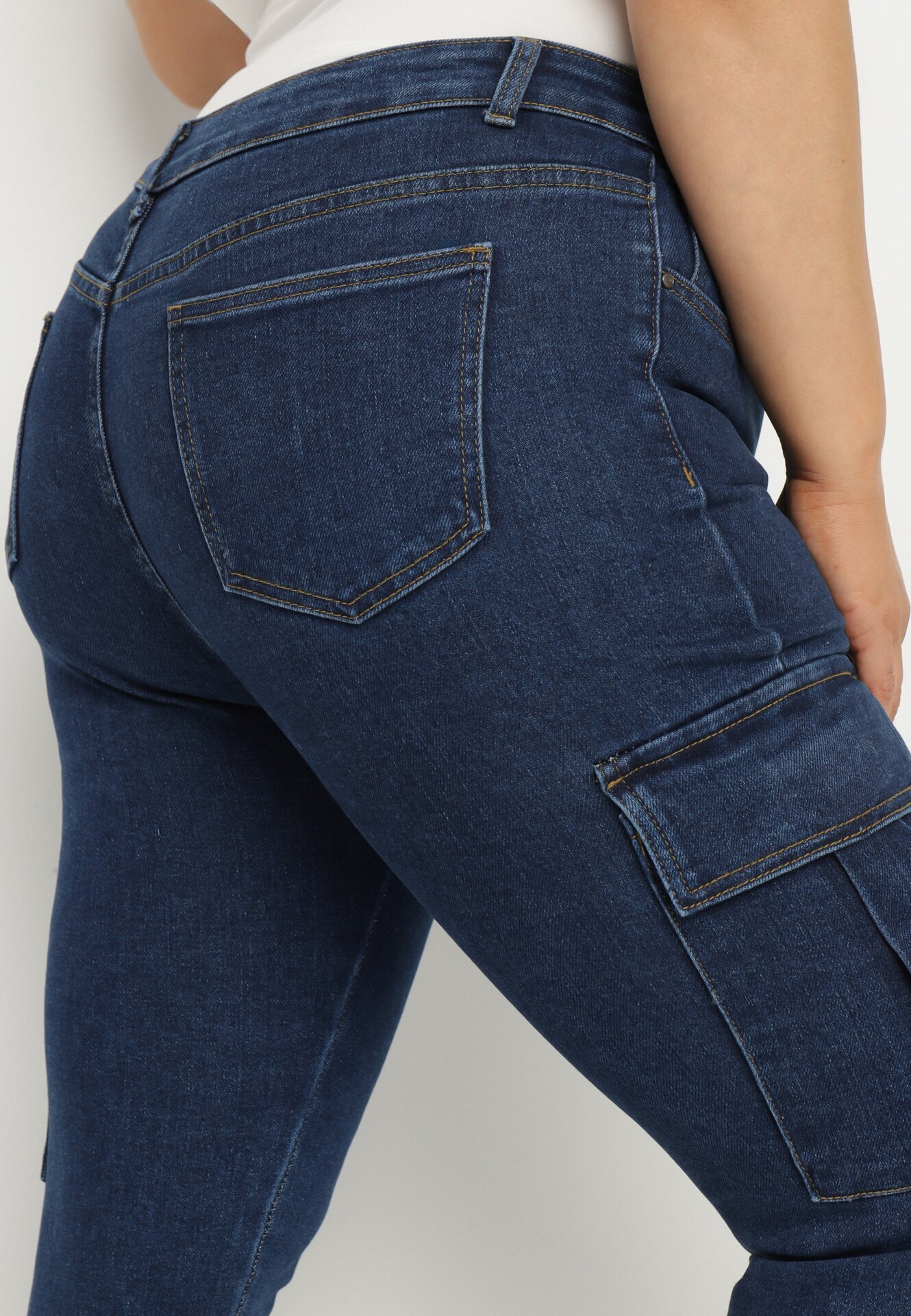 b.s.jeans Blugi Bleumarin Cargo Talie normală Croială dreaptă Belvila
