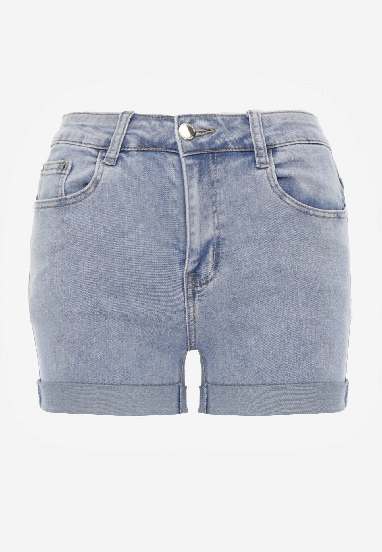 b.s.jeans Pantaloni scurți Albastri din denim Clasici cu Bumbac și cu Talie Înaltă Nelindra
