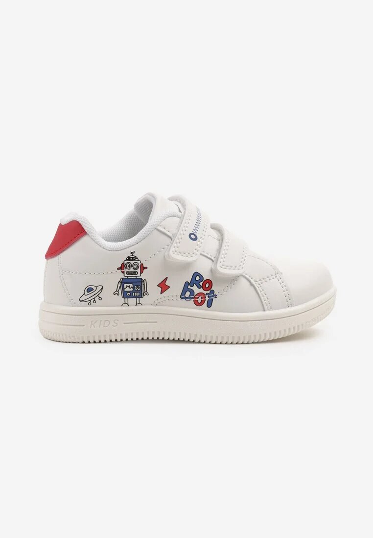 bacio&bacio kids Adidași sport Alb-Roșu cu închidere cu scai și motiv desen animat Divosta