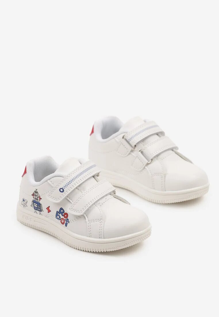 bacio&bacio kids Adidași sport Alb-Roșu cu închidere cu scai și motiv desen animat Divosta