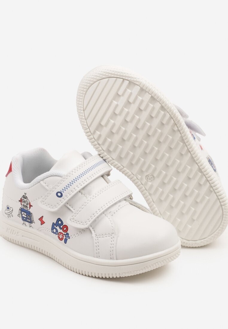 bacio&bacio kids Adidași sport Alb-Roșu cu închidere cu scai și motiv desen animat Divosta