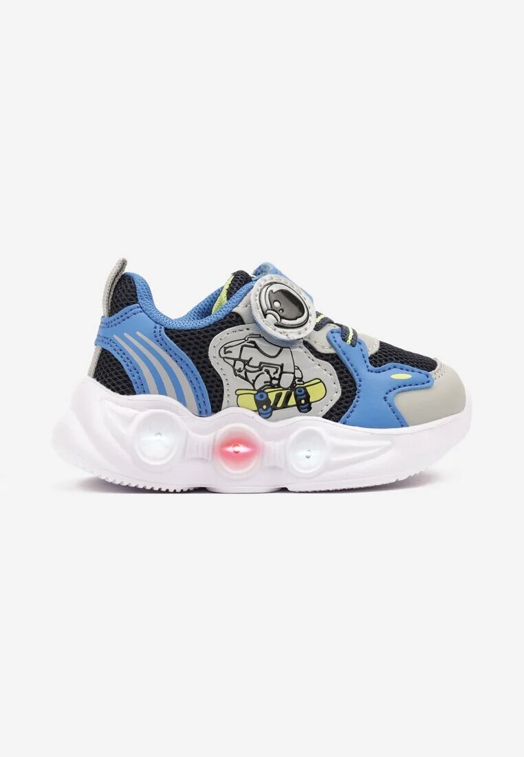 bacio&bacio kids Pantofi Sport Adidași Albastru-Gri cu LED-uri și Model de Basm Ulaniella
