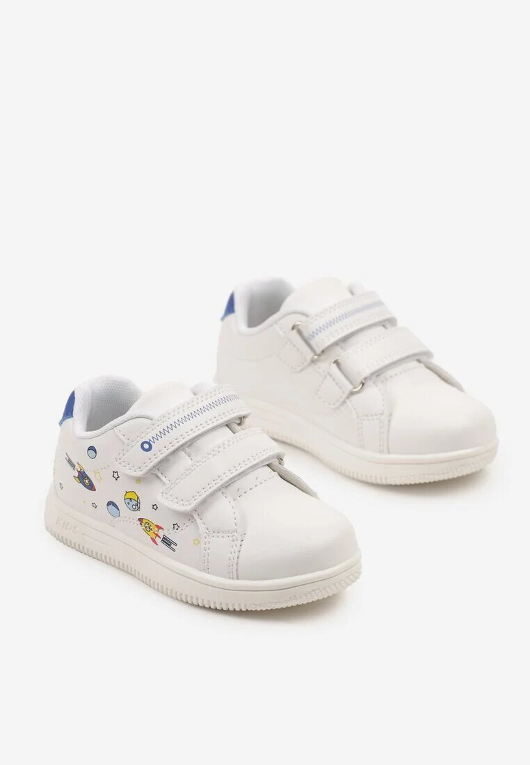 bacio&bacio kids Pantofi Sport Alb-Albaștri cu Scai și cu Motiv Desenat Divosta
