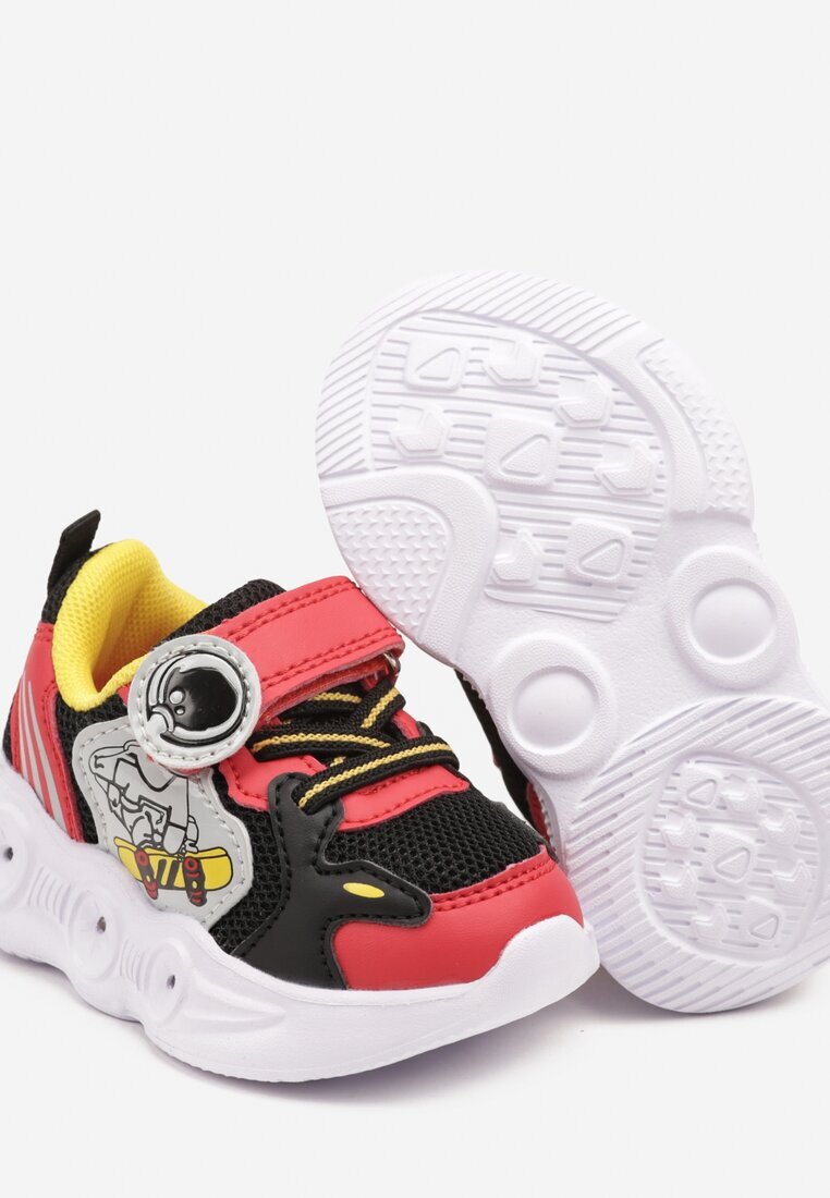 bacio&bacio kids Pantofi Sport Negru-Roșu Sneakers cu LED-uri și model de poveste Ulaniella