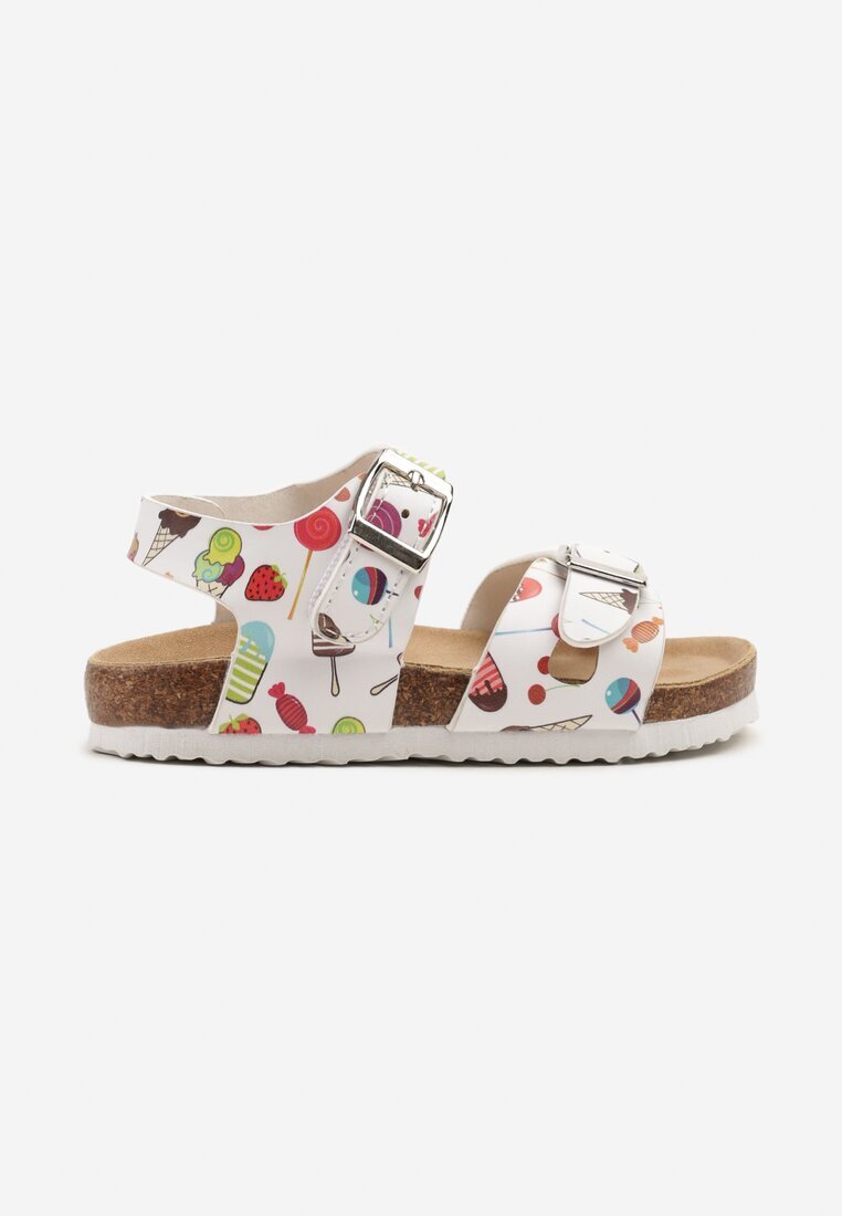 bacio&bacio kids Sandale albe cu motiv de dulciuri Zivette
