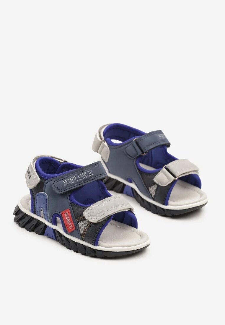 bacio&bacio kids Sandale Sportive Albastre cu Relief și Inscriții Zivonne