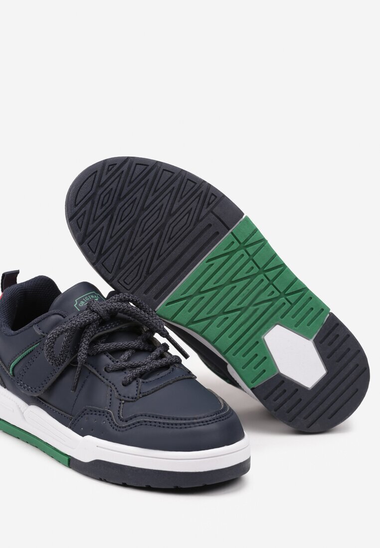 badoxx Ghete Sport Bleumarin Adidași cu Talpă Groasă cu Închidere cu Scai Avasoni