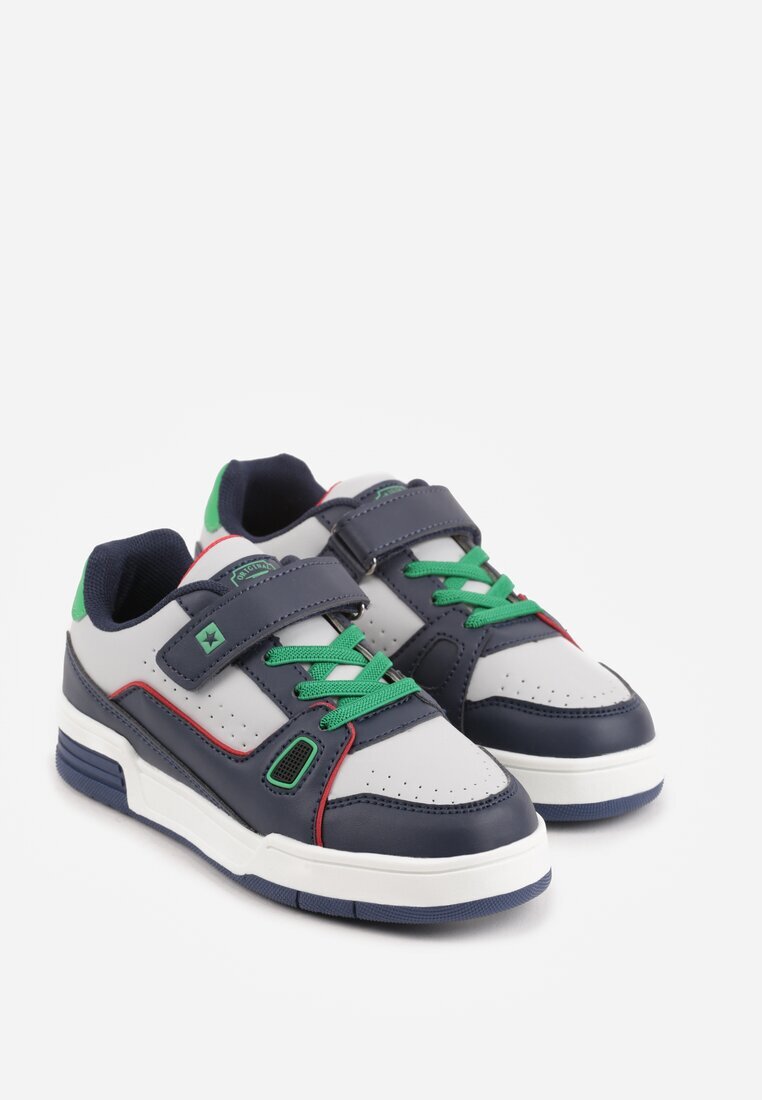 badoxx Pantofi Sport Bleumarin-Verzi Sneakersy cu Perforații și Stea Pyrhessa